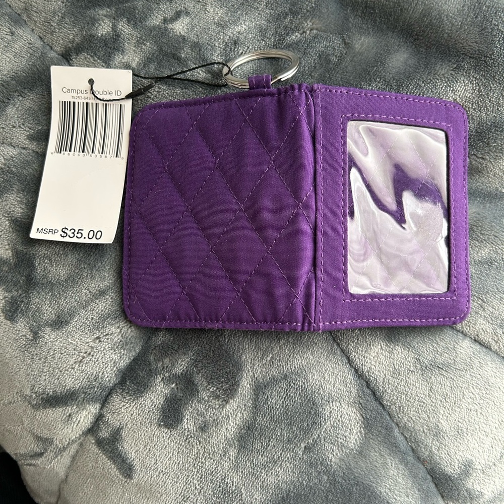 Purple Quilted ID Holder